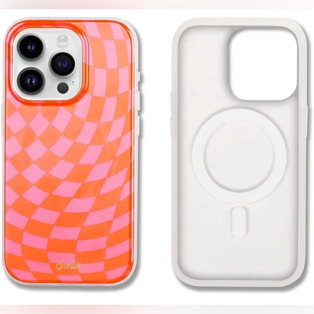 Sonix iPhone Case Checkmate Pink iPhone 15 Pro/15 Pro Max/16 Pro/16 Pro Max NIB